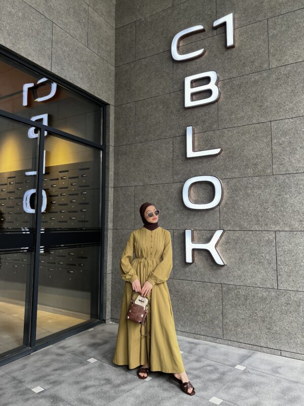Drape Detaylı Elbise