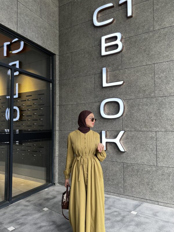 Drape Detaylı Elbise - Resim 2